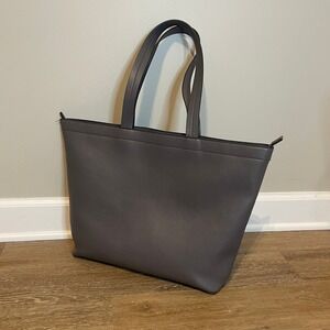 Vera Bradley East West Tote Bag Gray Floral Interior Work Travel Everyday‎